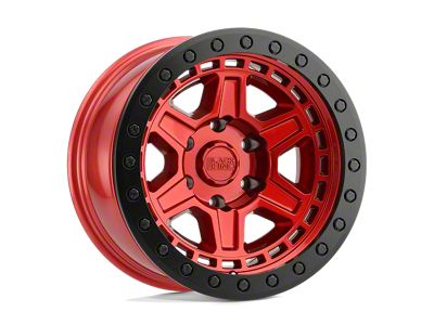 Black Rhino Reno Candy Red with Black Ring and Bolts Wheel; 17x8.5 (07-18 Jeep Wrangler JK)