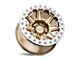 Black Rhino Rift Beadlock Matte Gold with Machined Ring Wheel; 17x8.5 (87-95 Jeep Wrangler YJ)