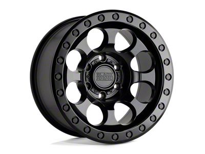 Black Rhino Riot Matte Black Wheel; 17x8.5 (97-06 Jeep Wrangler TJ)