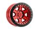 Black Rhino Reno Candy Red with Black Ring and Bolts Wheel; 17x9 (97-06 Jeep Wrangler TJ)