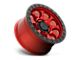 Black Rhino Riot Candy Red with Black Ring and Bolts Wheel; 17x9 (07-18 Jeep Wrangler JK)