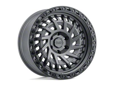 Black Rhino Shredder Matte Gunmetal with Black Ring Wheel; 18x9.5 (18-24 Jeep Wrangler JL)