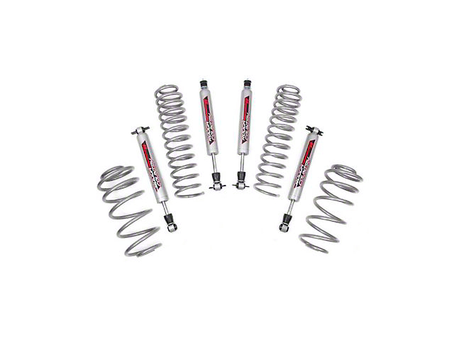 Rough Country 2.50-Inch Suspension Lift Kit with Premium N3 Shocks (97-06 4.0L Jeep Wrangler TJ)