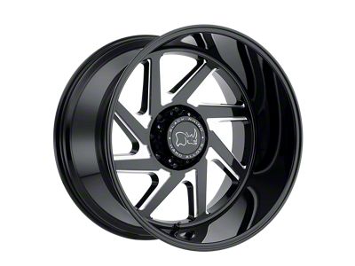 Black Rhino Swerve Gloss Black with Double Milled Spokes Wheel; 22x14 (07-18 Jeep Wrangler JK)