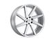 Status Brute Silver with Brushed Machined Face Wheel; 22x9.5 (07-18 Jeep Wrangler JK)