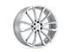 Status Mastadon Silver with Brushed Machined Face Wheel; 22x9.5 (07-18 Jeep Wrangler JK)