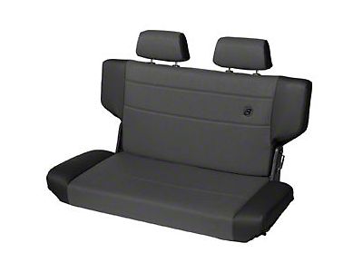 Bestop Wrangler TrailMax II Fold & Tumble Rear Bench Seat in. Fabric, Black  Denim 39439-15 (97-06 Jeep Wrangler TJ) - Free Shipping