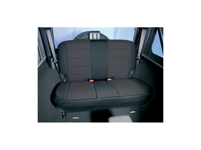 Rugged Ridge Neoprene Rear Seat Cover; Black/Tan (87-95 Jeep Wrangler YJ)
