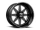 American Force 11 Independence SS Gloss Black Machined Wheel; 20x10 (18-24 Jeep Wrangler JL)