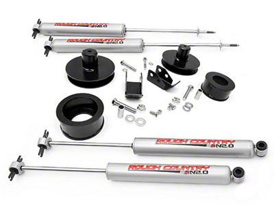 Rough Country 2-Inch Suspension Lift Kit with Shocks (97-06 Jeep Wrangler TJ)