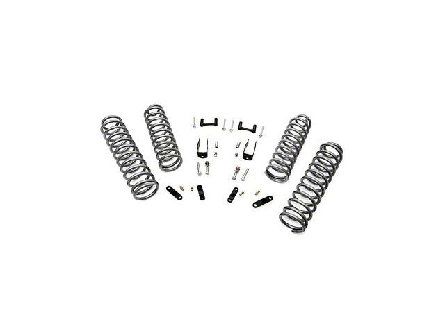 Rough Country 2.50-Inch Suspension Lift with Coils and Brackets (07-18 Jeep Wrangler JK 4-Door)