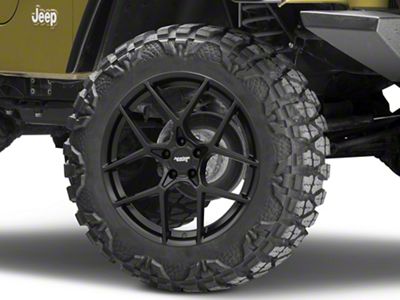 American Racing Crossfire Satin Black Wheel; 20x10.5 (97-06 Jeep Wrangler TJ)