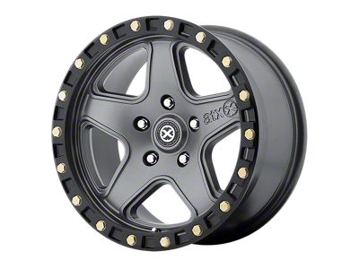 ATX Series Ravine Matte Gray with Black Reinforcing Ring Wheel; 20x10 (07-18 Jeep Wrangler JK)