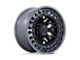 Black Rhino Alpha Matte Black with Gunmetal Lip Wheel; 17x9 (18-24 Jeep Wrangler JL)