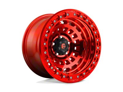 Fuel Wheels Zephyr Beadlock Candy Red Wheel; 17x9 (18-24 Jeep Wrangler JL)