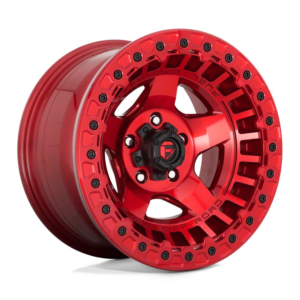 Fuel Wheels Jeep Grand Cherokee Warp Beadlock Candy Red Wheel; 17x9 ...