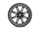 Fuel Wheels Trophy Matte Gunmetal with Black Bead Ring Wheel; 18x10 (07-18 Jeep Wrangler JK)
