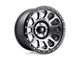 Fuel Wheels Vector Matte Gunmetal with Black Bead Ring Wheel; 17x9 (07-18 Jeep Wrangler JK)