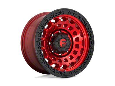 Fuel Wheels Zephyr Candy Red with Black Bead Ring Wheel; 18x9 (18-24 Jeep Wrangler JL)