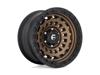 Fuel Wheels Zephyr Matte Bronze with Black Bead Ring Wheel; 20x9 (18-24 Jeep Wrangler JL)
