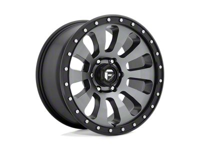 Fuel Wheels Tactic Matte Gunmetal with Black Bead Ring Wheel; 20x9 (07-18 Jeep Wrangler JK)