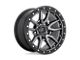 Fuel Wheels Rebel Matte Gunmetal with Black Bead Ring Wheel; 17x9 (18-24 Jeep Wrangler JL)