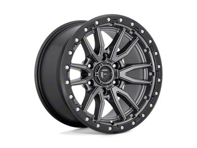 Fuel Wheels Rebel Matte Gunmetal with Black Bead Ring Wheel; 18x9 (11-21 Jeep Grand Cherokee WK2)
