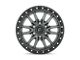 Fuel Wheels Rebel Matte Gunmetal with Black Bead Ring Wheel; 20x9 (07-18 Jeep Wrangler JK)