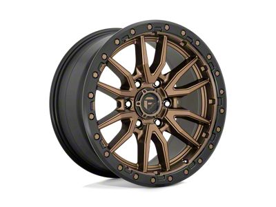 Fuel Wheels Rebel Matte Bronze with Black Bead Ring Wheel; 18x9 (07-18 Jeep Wrangler JK)