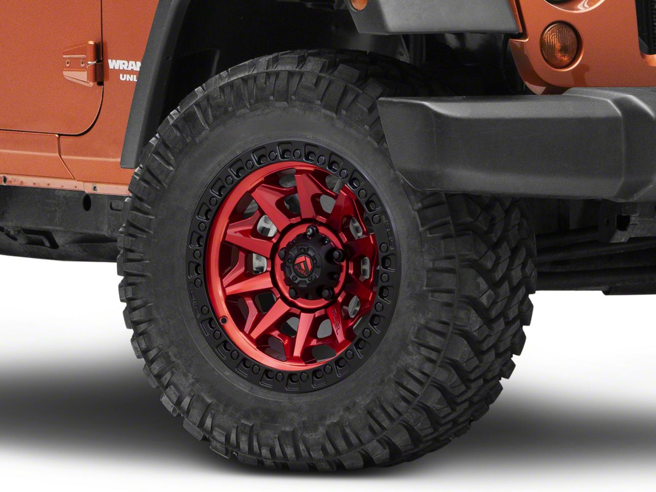 Fuel Wheels Jeep Wrangler Covert Candy Red with Black Bead Ring Wheel