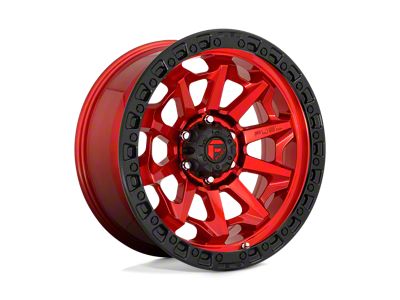 Fuel Wheels Covert Candy Red with Black Bead Ring Wheel; 18x9 (18-24 Jeep Wrangler JL)
