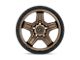 Fuel Wheels Kicker Matte Bronze with Black Bead Ring Wheel; 17x9 (18-24 Jeep Wrangler JL)
