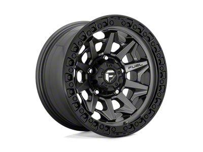 Fuel Wheels Covert Matte Gunmetal with Black Bead Ring Wheel; 15x8 (76-86 Jeep CJ7)