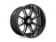 Fuel Wheels Hammer Gloss Black Milled Wheel; 22x12 (07-18 Jeep Wrangler JK)