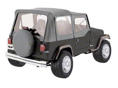 Complete Soft Top with Tinted Windows; Spice Denim (76-95 Jeep CJ7 & Wrangler YJ w/ Half Doors)