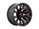 Fuel Wheels Flame Gloss Black Milled with Candy Red Wheel; 24x12 (07-18 Jeep Wrangler JK)