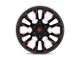 Fuel Wheels Flame Gloss Black Milled with Candy Red Wheel; 24x12 (99-04 Jeep Grand Cherokee WJ)