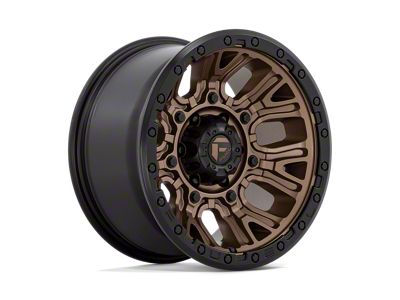 Fuel Wheels Traction Matte Bronze with Black Ring Wheel; 17x9 (18-24 Jeep Wrangler JL)
