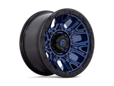 Fuel Wheels Traction Dark Blue with Black Ring Wheel; 17x9 (07-18 Jeep Wrangler JK)