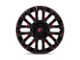 Fuel Wheels Quake Gloss Black Milled with Red Tint Wheel; 20x10 (18-24 Jeep Wrangler JL)
