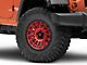 Fuel Wheels Cycle Candy Red with Black Ring Wheel; 17x9 (07-18 Jeep Wrangler JK)