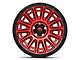 Fuel Wheels Cycle Candy Red with Black Ring Wheel; 17x9 (07-18 Jeep Wrangler JK)