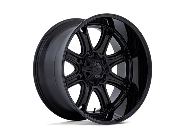 Fuel Wheels Darkstar Matte Black with Gloss Black Lip Wheel; 24x12 (07-18 Jeep Wrangler JK)