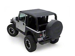 Smittybilt Extended Brief Top; Black Denim (92-95 Jeep Wrangler YJ)