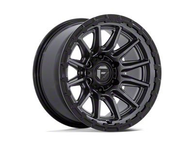 Fuel Wheels Piston Matte Gunmetal with Gloss Black Lip Wheel; 20x9 (07-18 Jeep Wrangler JK)