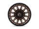 Fuel Wheels Piston Matte Bronze with Gloss Black Lip Wheel; 17x9 (18-24 Jeep Wrangler JL)