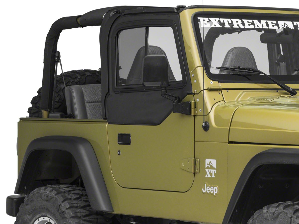 Bestop Upper Door Sliders For Factory Soft Top Black Diamond 97 06 Jeep Wrangler Tj