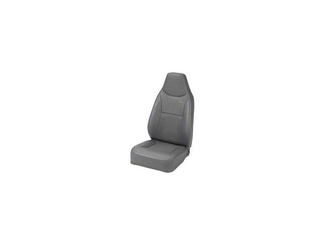 Bestop Trailmax II Standard Fixed High-Back Position Front Bucket Seat; Charcoal (76-06 Jeep CJ5, CJ7, Wrangler YJ & TJ)