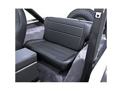 Rugged Ridge Jeep Wrangler Fold & Tumble Rear Seat - Black Denim   (87-95 Jeep Wrangler YJ)