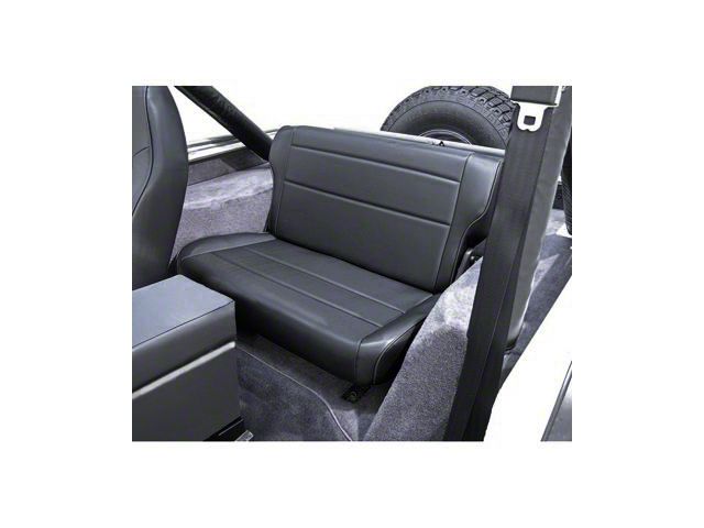 Rugged Ridge Fold and Tumble Rear Seat; Black Denim (87-95 Jeep Wrangler YJ)